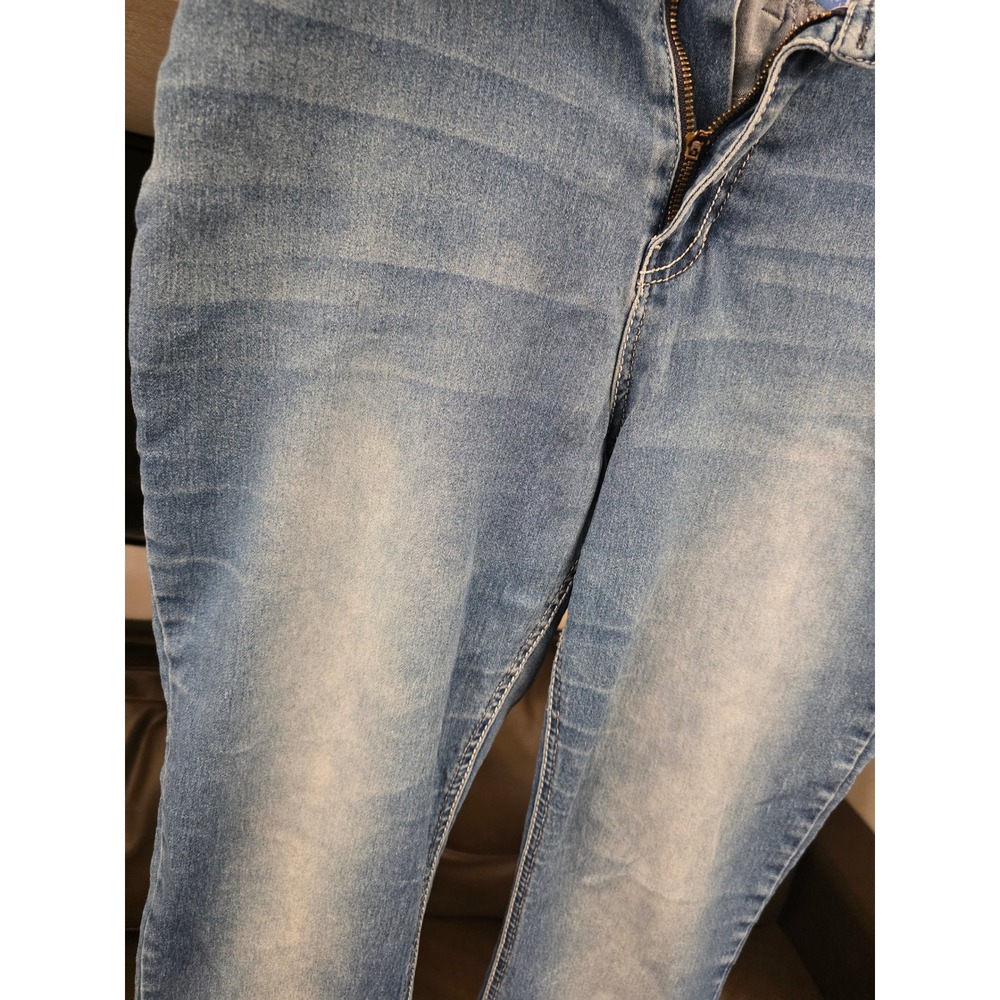 Hydraulic Nolita Mid Rise Skinny Jeans Medium Wash Embellished Pockets 16W - Picture 3 of 7